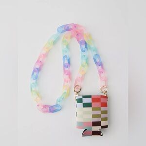 Trendy Pastel Rainbow Chain Phone & Drink Sling 🌈
